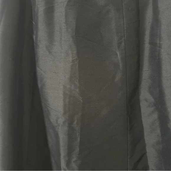 Vintage Talbots Classic Black A-Line Silk Taffeta Skirt - Picture 6 of 6
